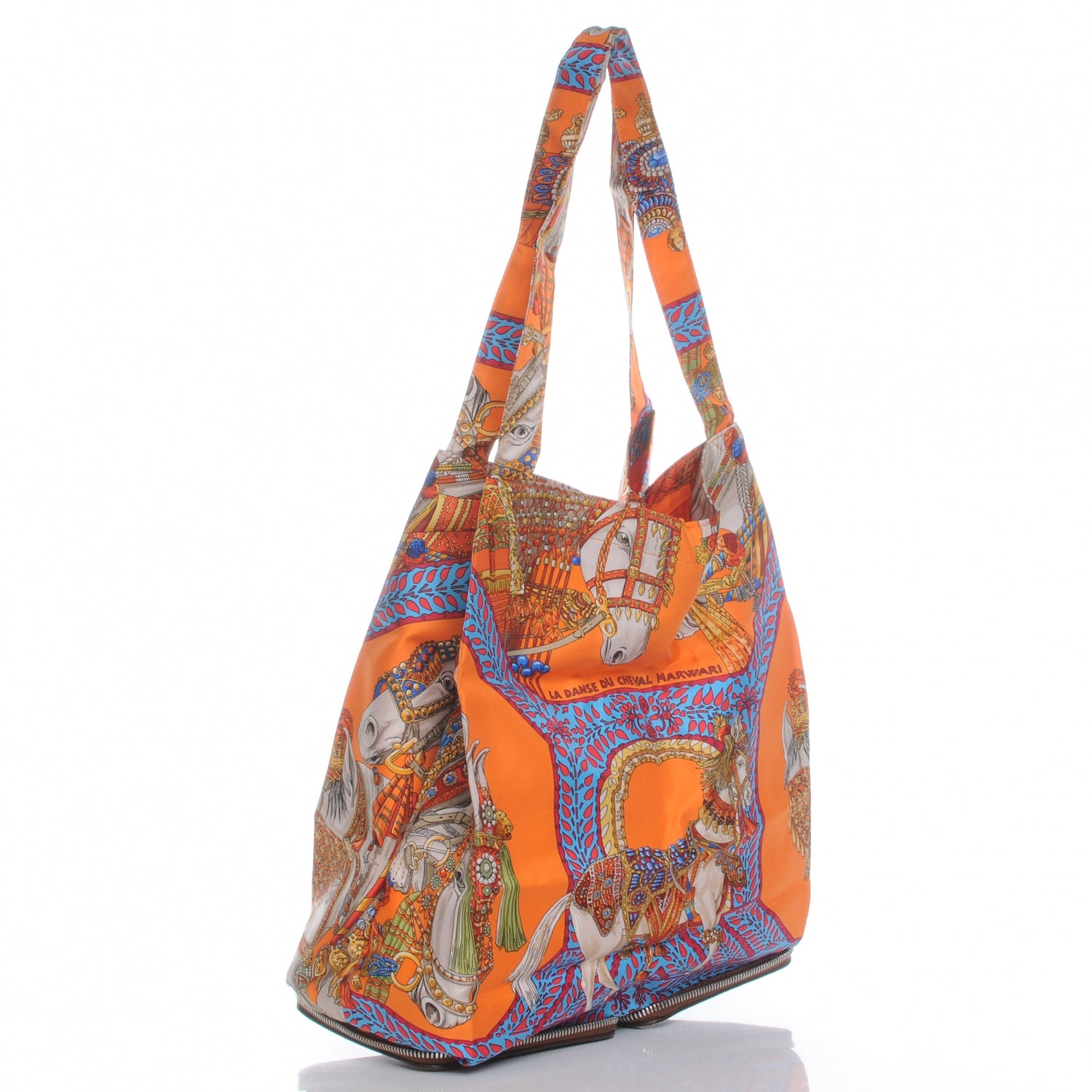 Hermes Silky Pop La Danse du Cheval Marwari Shopper Tote 3 of 10