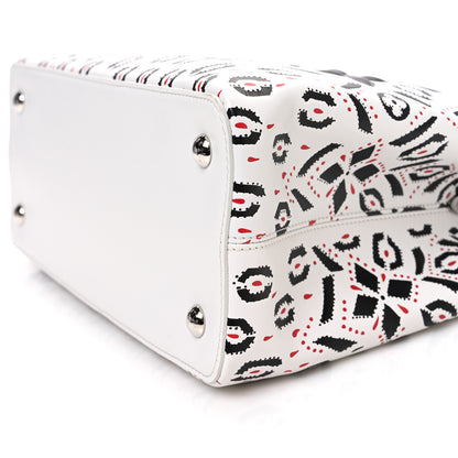 Louis Vuitton Calfskin Graphic Print Capucines MM 11 of 12