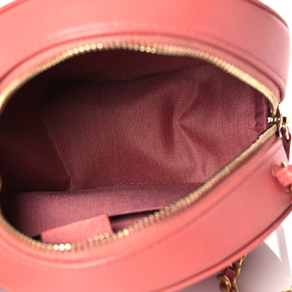 Chanel Goatskin Quilted Chanel 19 Round Clutch With Chain Coral 5 of 11