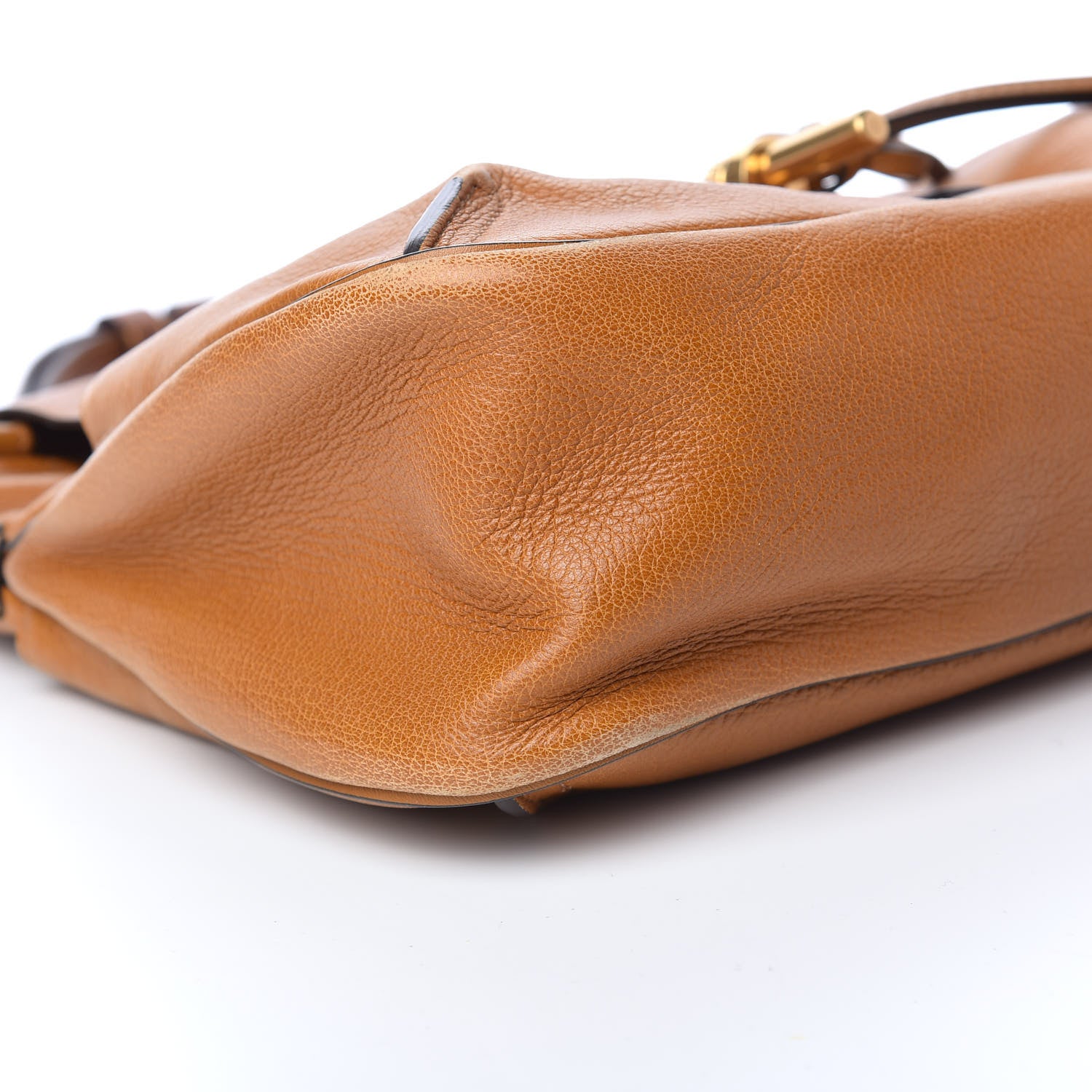 Chloe Grained Lambskin Medium Lexa Shoulder Bag Mustard Brown 8 of 9