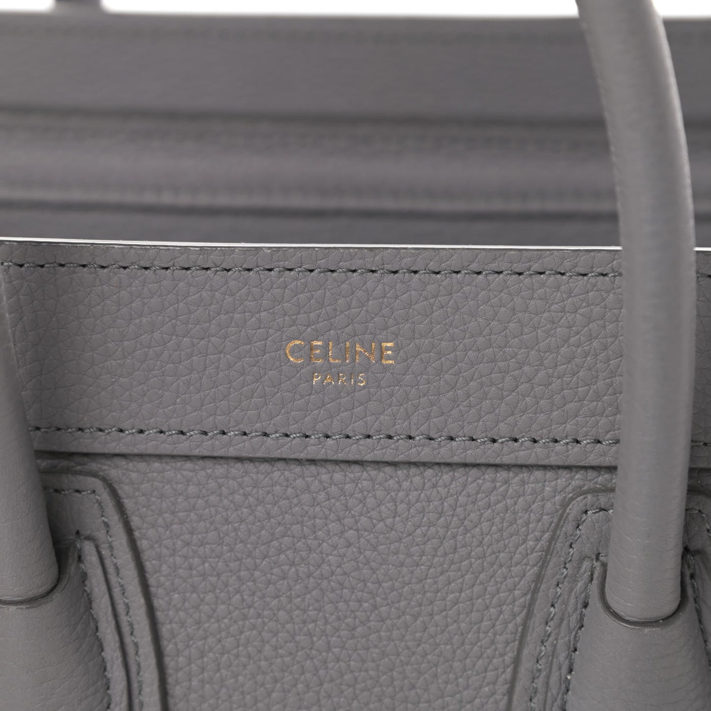 Baby Drummed Calfskin Nano Luggage Kohl