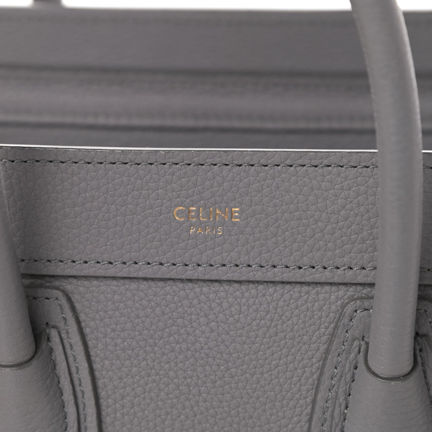 Celine Baby Drummed Calfskin Nano Luggage Kohl 6 of 18