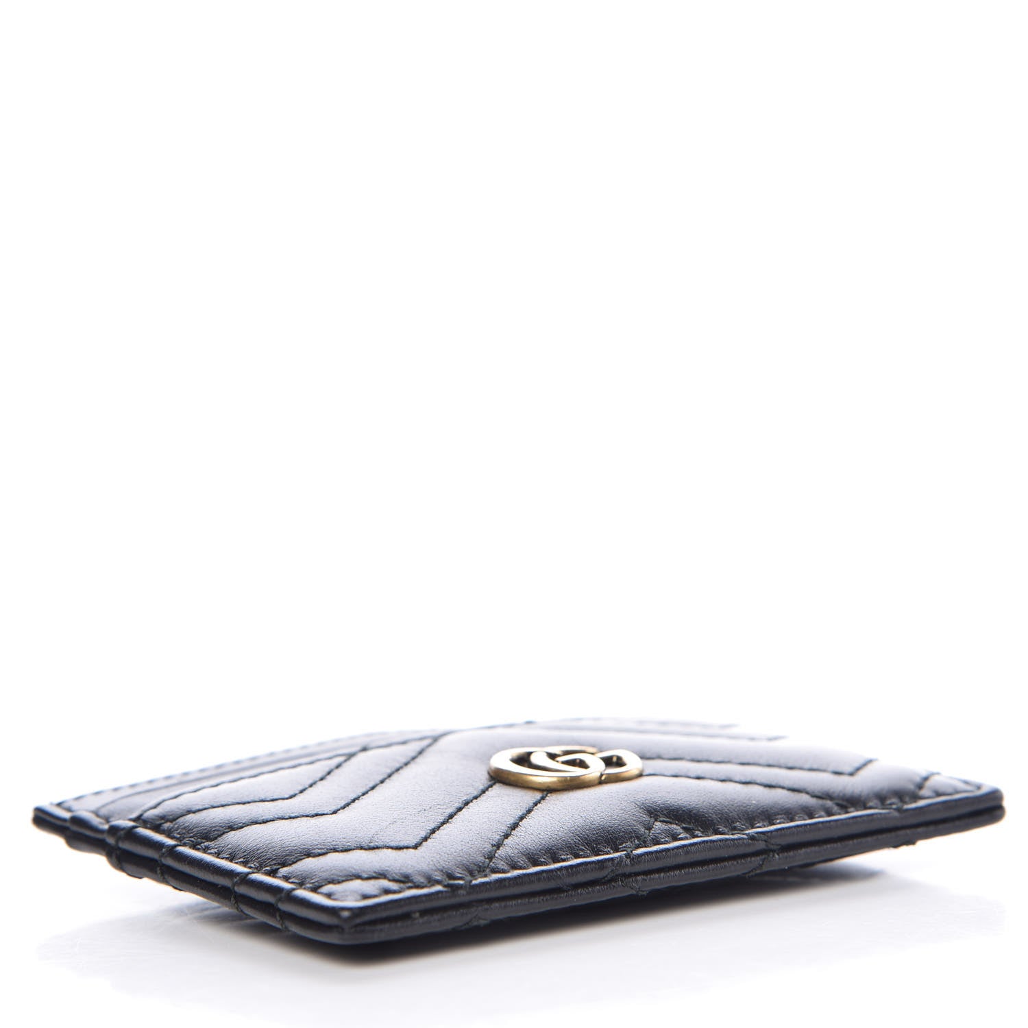 Gucci Calfskin Matelasse GG Marmont Card Holder Black 4 of 8