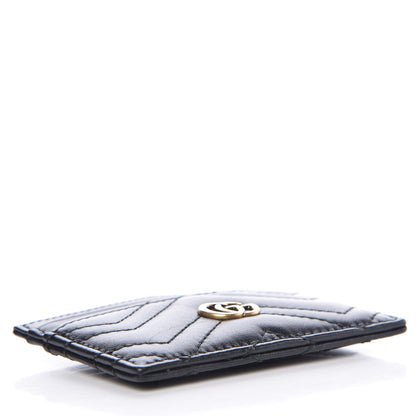 Gucci Calfskin Matelasse GG Marmont Card Holder Black 4 of 8