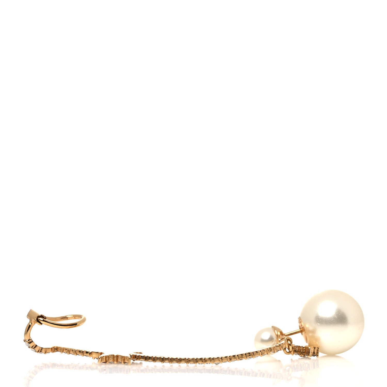 Christian Dior Pearl Crystal Tribales Etoile Earring Gold 5 of 5