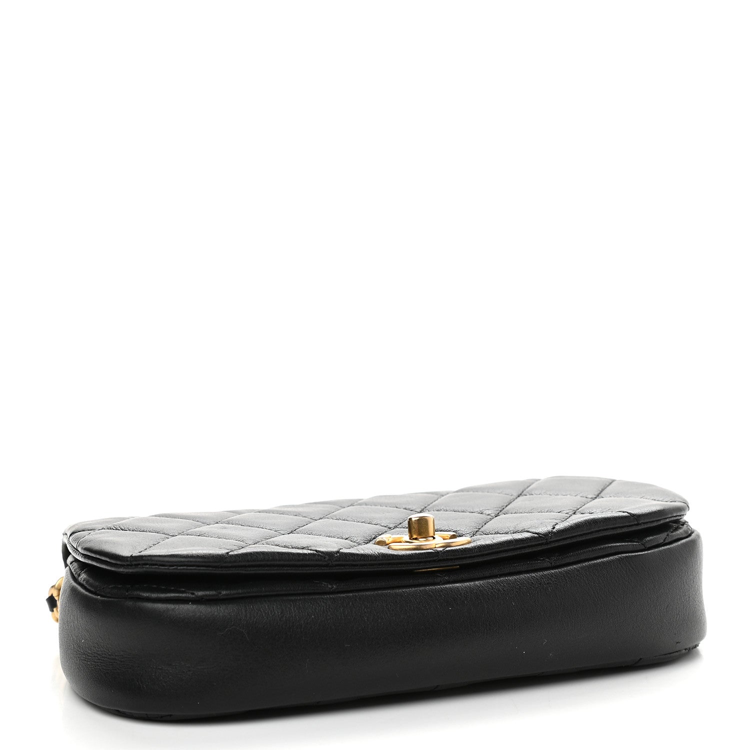 Chanel Calfskin Quilted Coco Mail Clutch With Chain Black 4 of 10