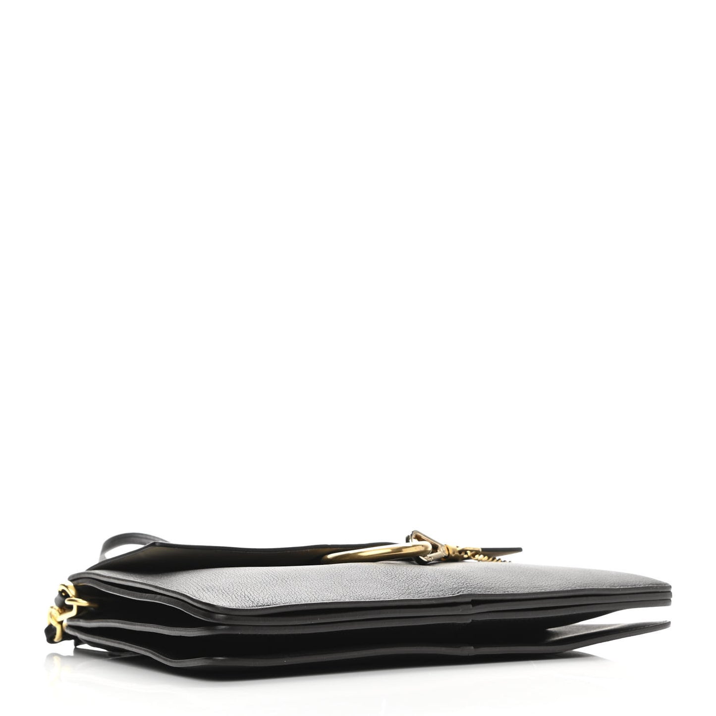 Goatskin Medium Faye Shoulder Bag Black
