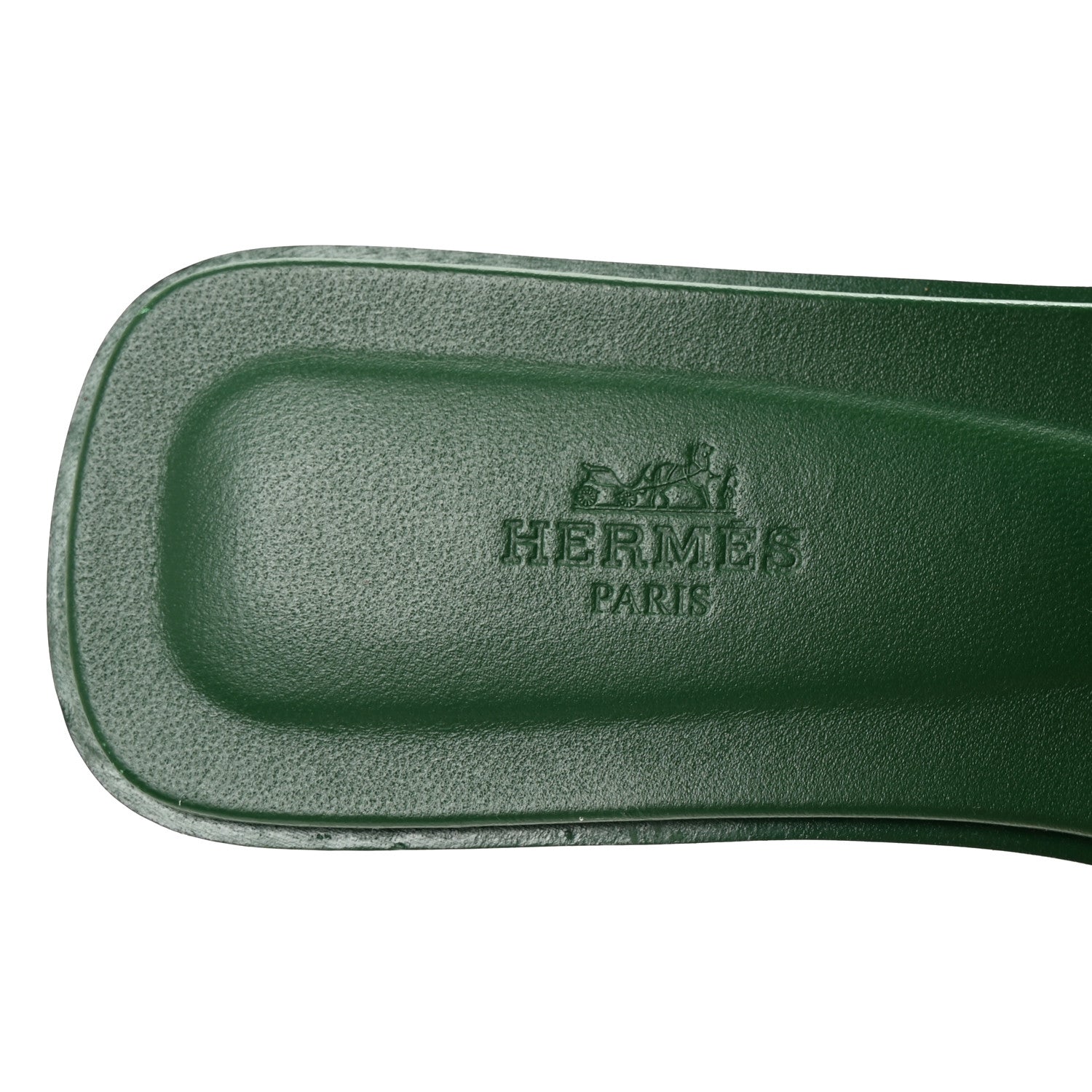 Hermes Calfskin Oran Sandals 38 Vert Electrique 8 of 10