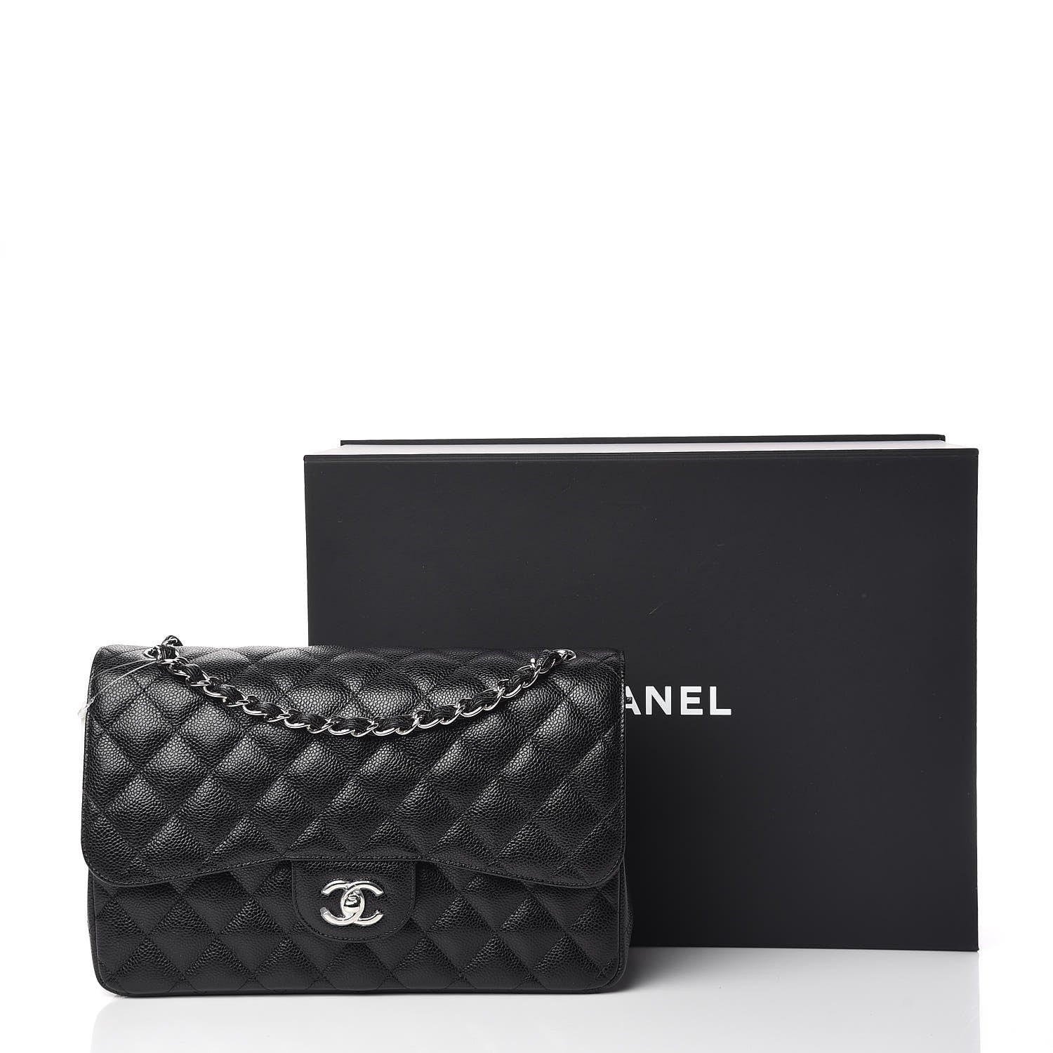 Chanel Caviar Quilted Jumbo Double Flap Black 11 of 11