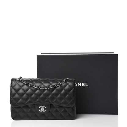 Chanel Caviar Quilted Jumbo Double Flap Black 11 of 11