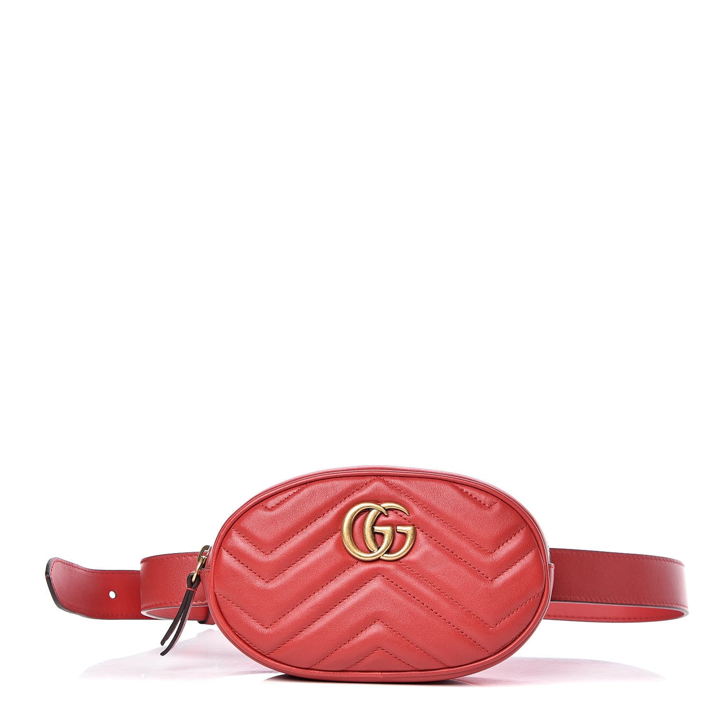 Calfskin Matelasse GG Marmont Belt Bag 95 38 Hibiscus Red