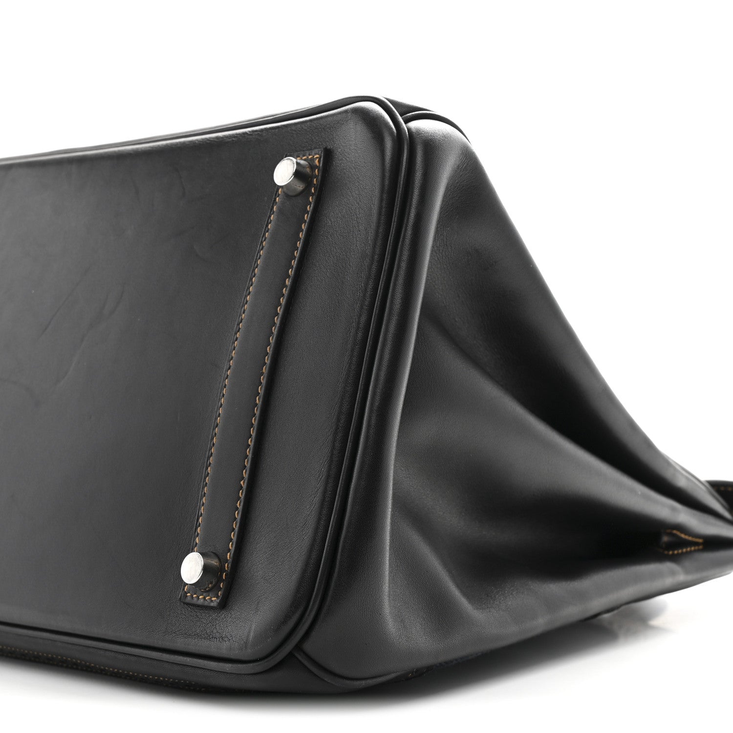 Hermes Evercalf Toile Ghillies Birkin 35 Black Denim Fonce 10 of 10