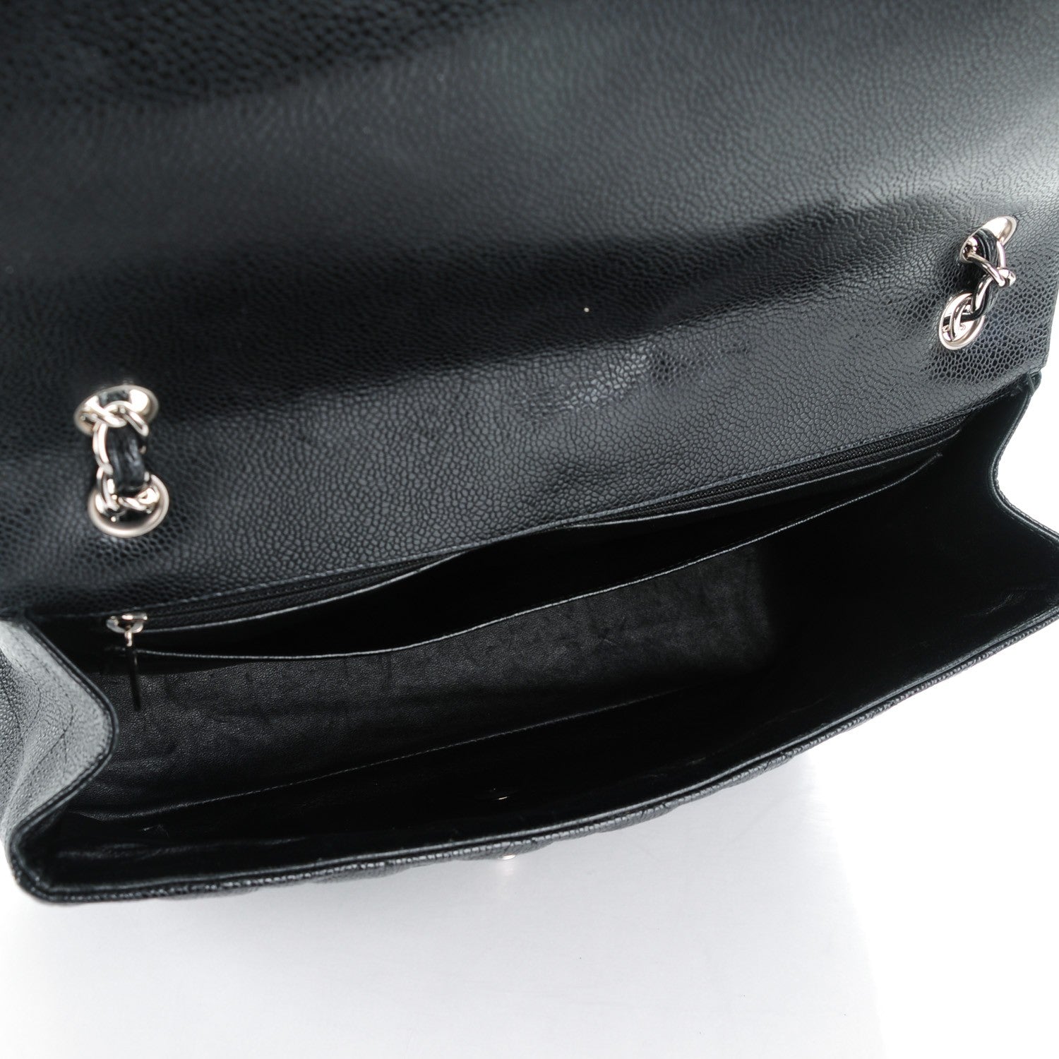 Chanel Caviar Quilted Jumbo Single Flap Black 5 of 10
