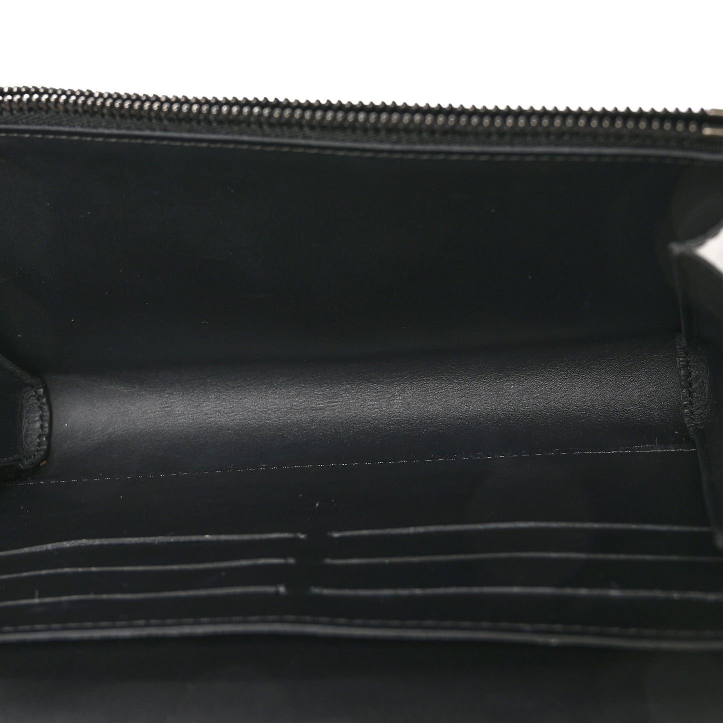 Calfskin Graphic Print Twist Chain Wallet White Black White Black