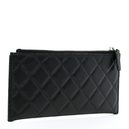 Chanel Lambskin Quilted Classic Zip Pouch Black 3 of 12