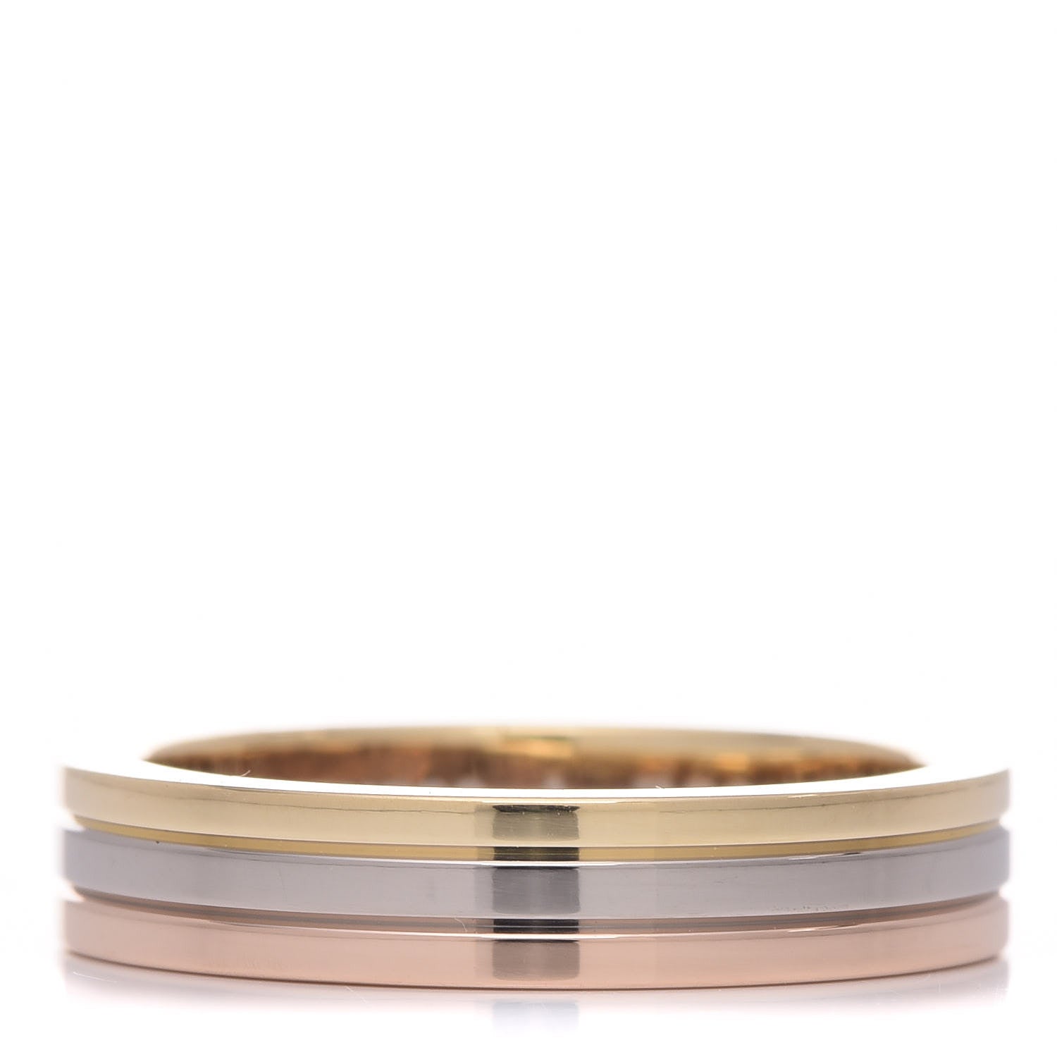 Cartier 18K Pink White Yellow Gold 3.5mm Vendome Louis Cartier Wedding Band Ring 45 3.25 3 of 5