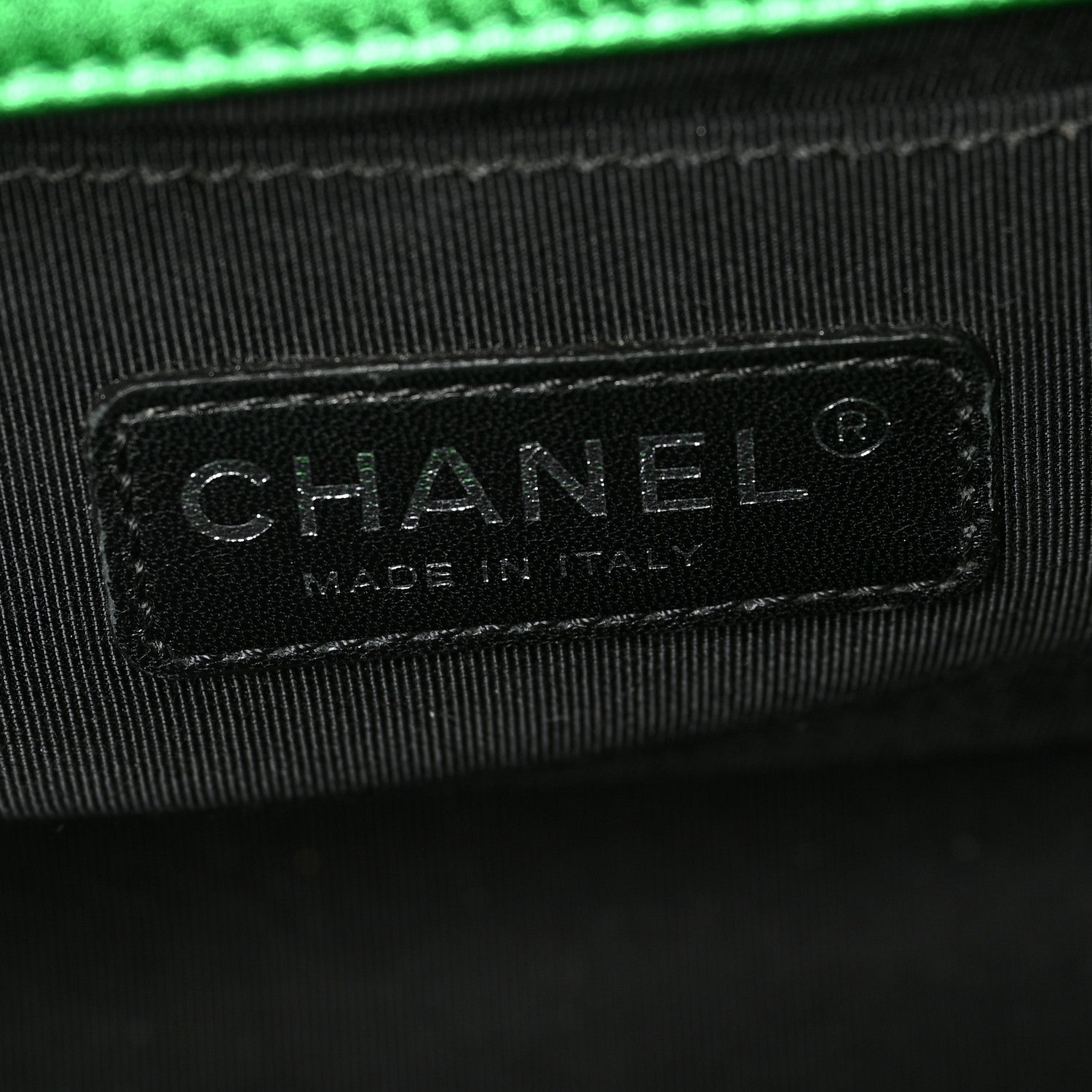 Chanel Metallic Patent Calfskin Quilted Medium Boy Flap Green 6 of 13
