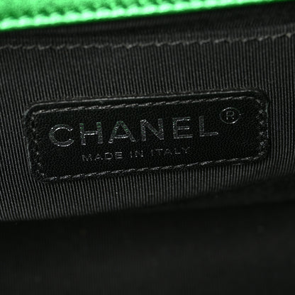 Chanel Metallic Patent Calfskin Quilted Medium Boy Flap Green 6 of 13