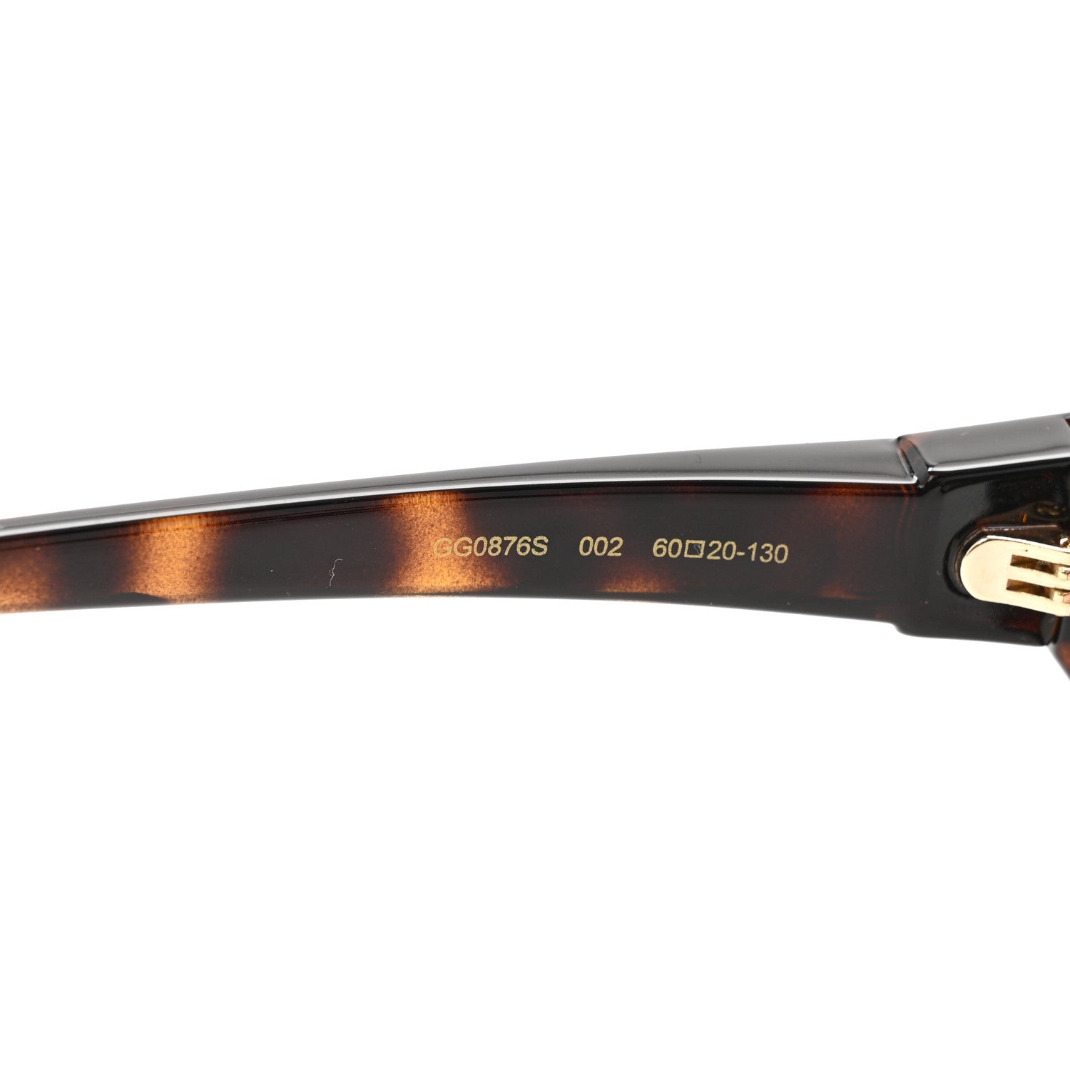 Gucci Acetate Square Frame Sunglasses GG0876S Tortoise 6 of 7