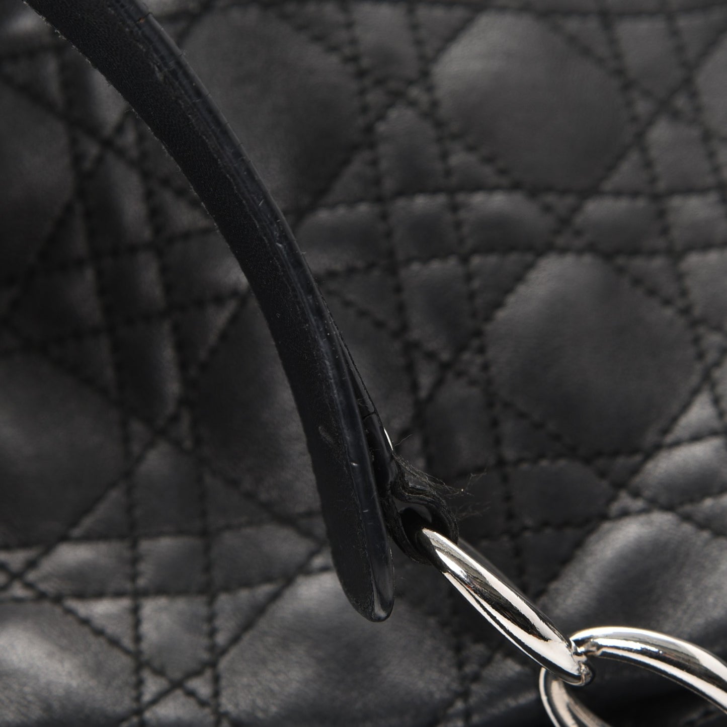 Lambskin Cannage Dior Soft Shopping Tote Black