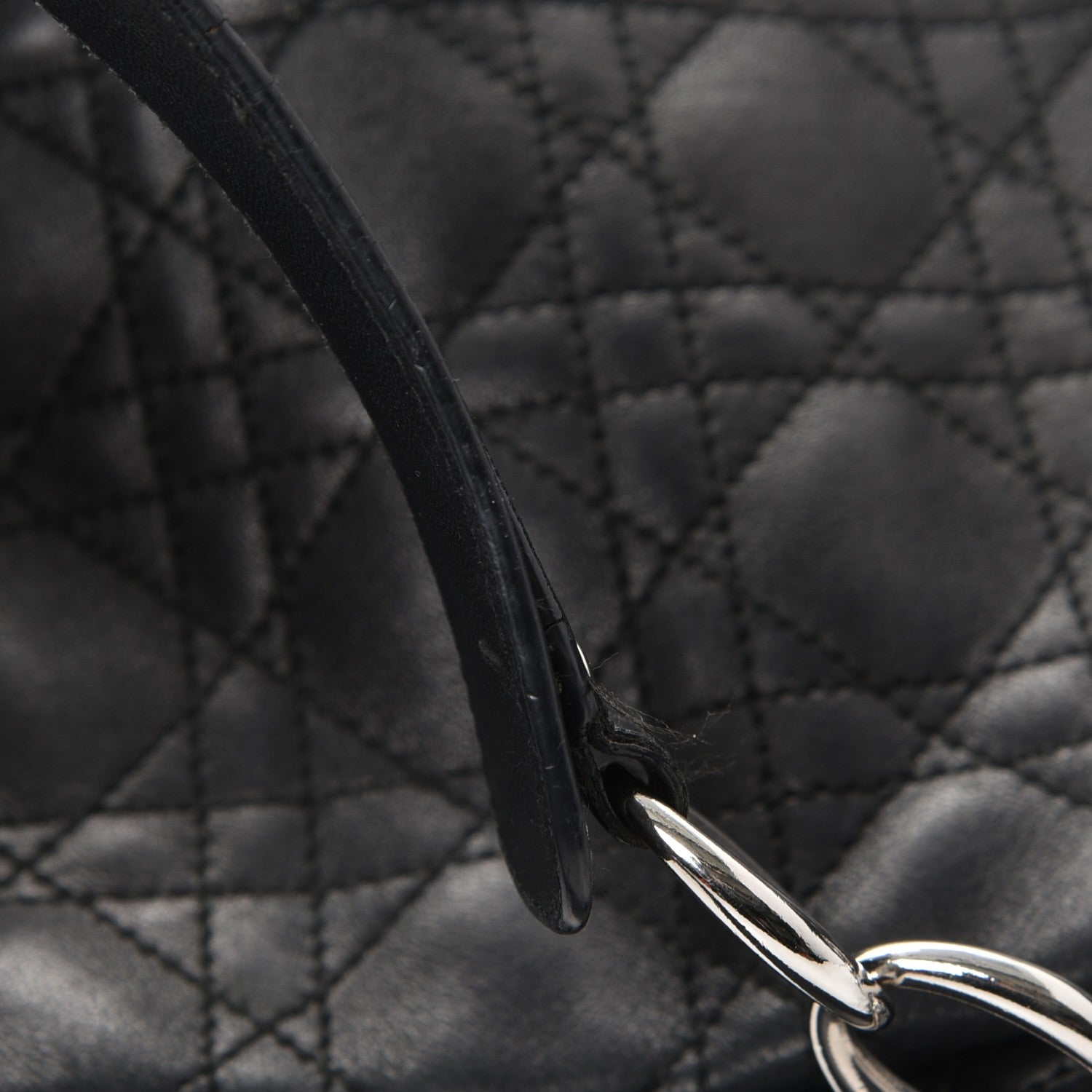 Christian Dior Lambskin Cannage Dior Soft Shopping Tote Black 13 of 17