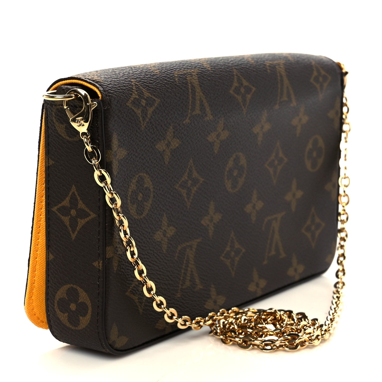 Monogram 2022 Christmas Animation New York Soho Pochette Felicie Chain Wallet Yellow