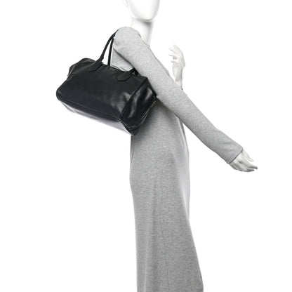 Prada Soft Calf Large Inside Tote Black Mughetto 2 of 12