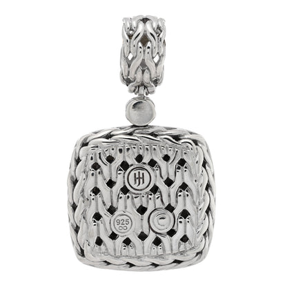 John Hardy Sterling Silver Black Sapphire Black Spinel Classic Chain Square Pendant 3 of 3