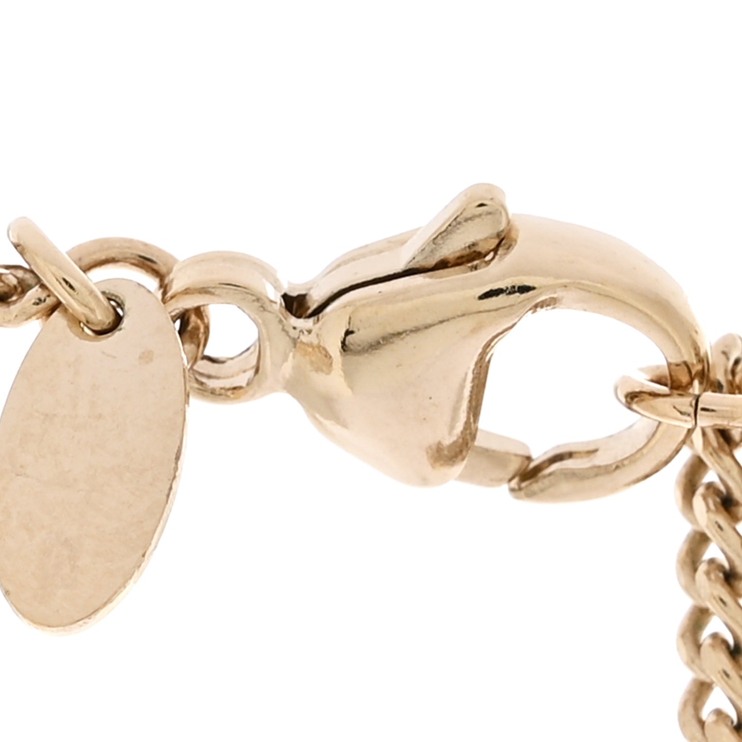 Crystal Pearl CC Pendant Necklace Gold