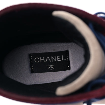 Chanel Calfskin Suede Mens Sneakers 43 Blue Red Beige 7 of 8