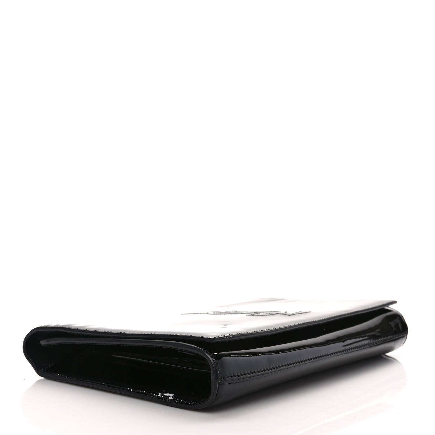Saint Laurent Patent Monogram Large Belle De Jour Clutch Black 3 of 8