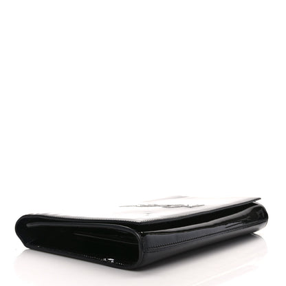 Saint Laurent Patent Monogram Large Belle De Jour Clutch Black 3 of 8
