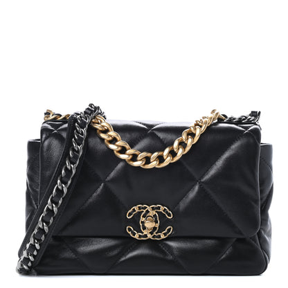 Chanel Goatskin Quilted Medium Chanel 19 Flap Black 1 of 11