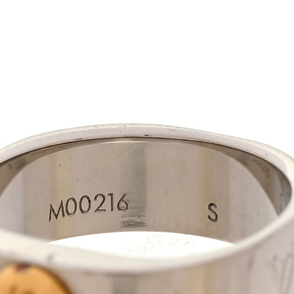 Louis Vuitton Brass Monogram Engraved Nanogram Ring S Palladium 5 of 5