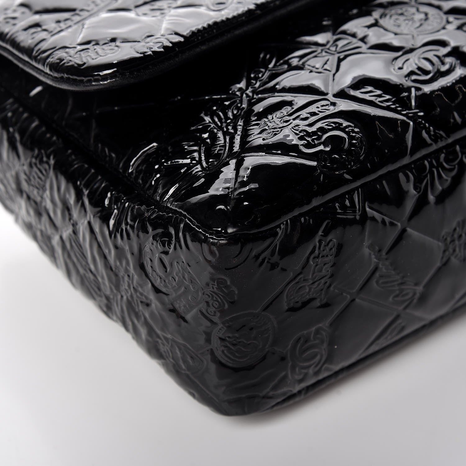 Chanel Patent Large Lucky Symbols Flap Black 8 of 11