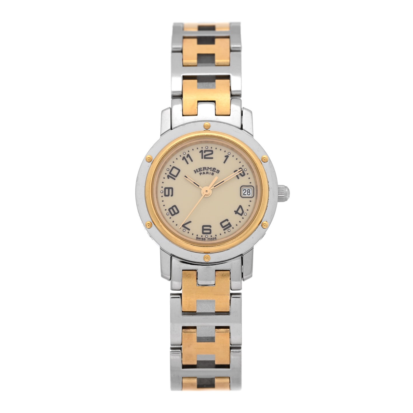 Stainless Steel 24mm Clipper Quartz Watch Gold