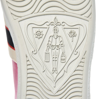Gucci Calfskin Stripe Womens New Ace Sneakers 40.5 Box Pink Ecru Notte 6 of 12