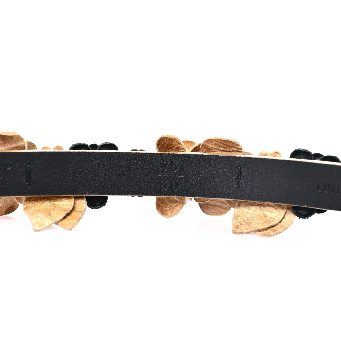 Metallic Lambskin CC Belt 75 30 Gold
