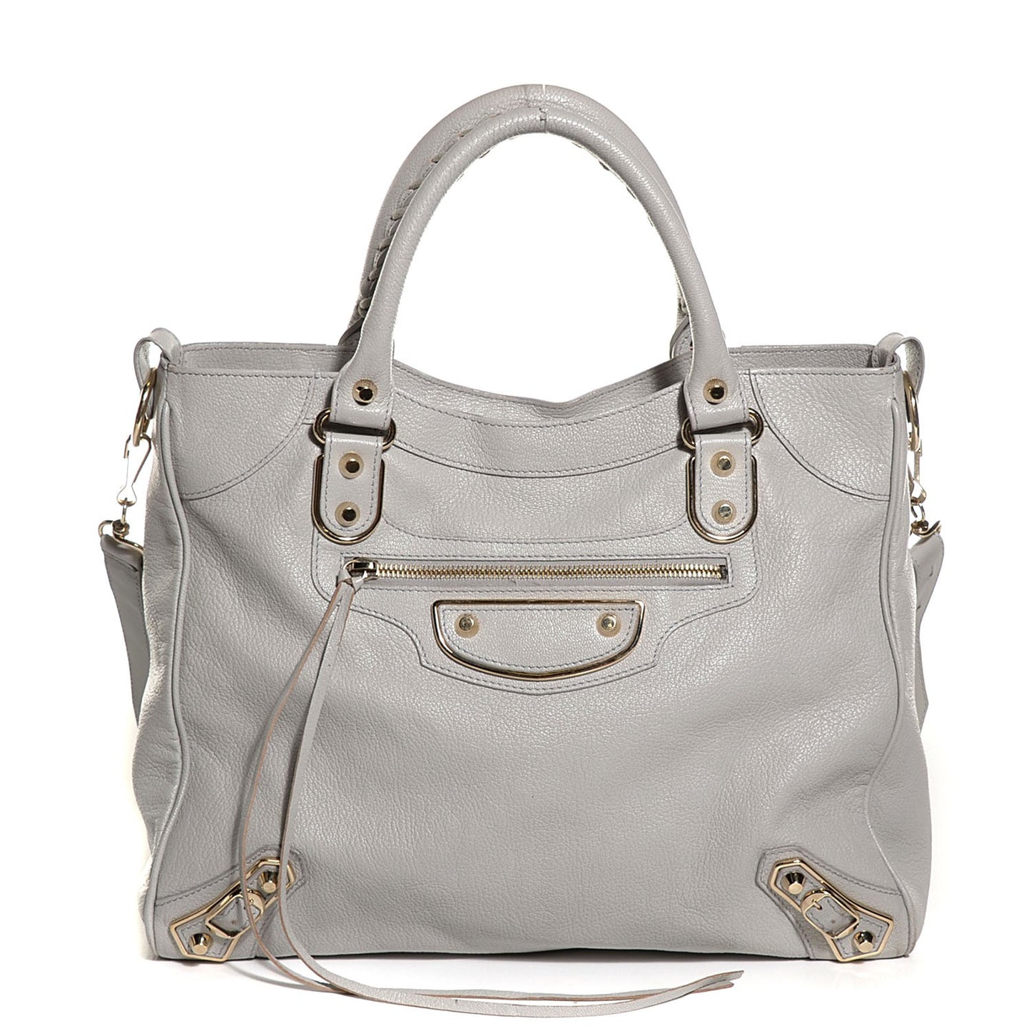 Chevre Gold Metallic Edge Hardware Velo Gris Perle