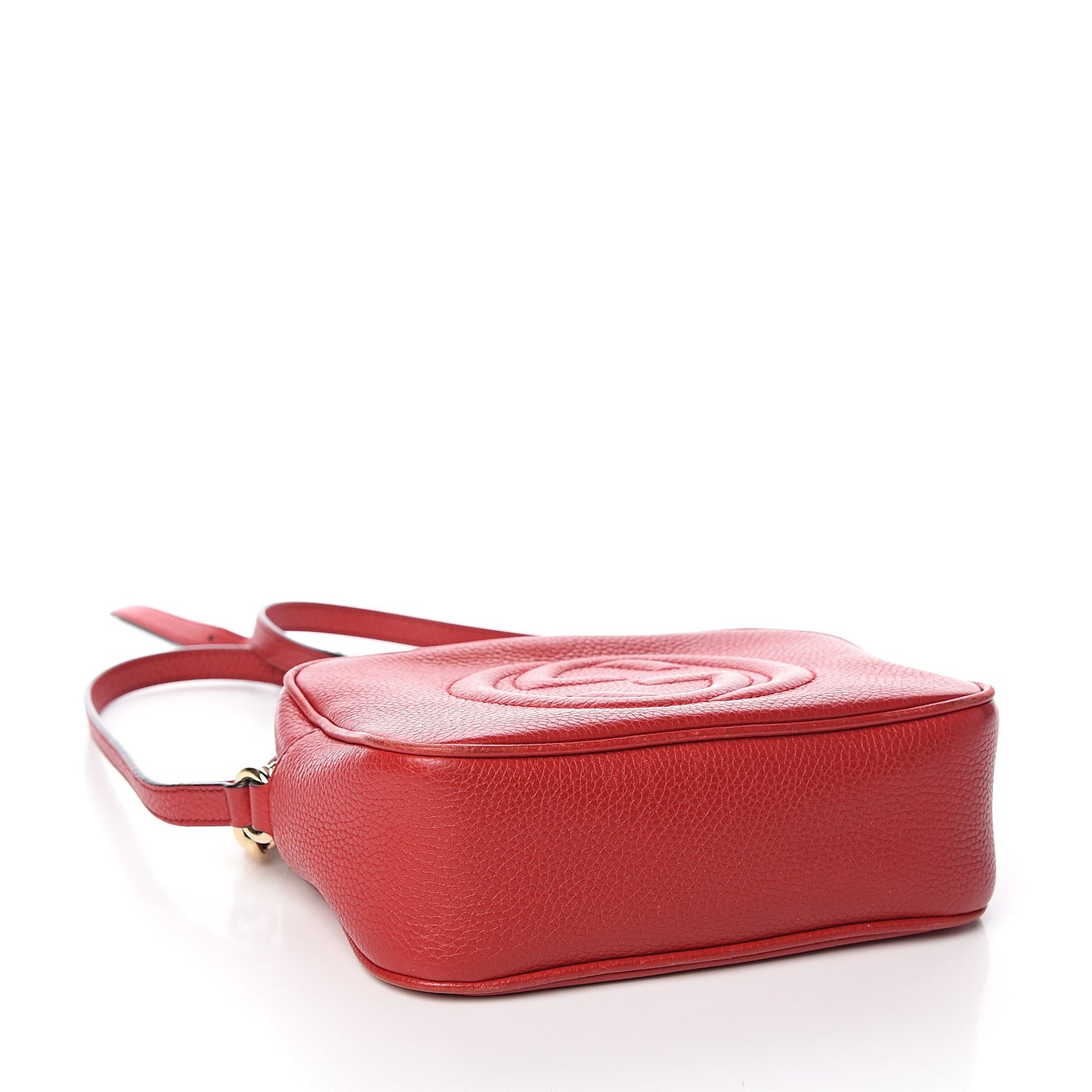 Pebbled Calfskin Small Soho Disco Bag Tabasco Red