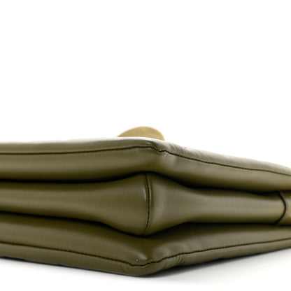 Louis Vuitton Lambskin Embossed Monogram Coussin MM Khaki 9 of 10