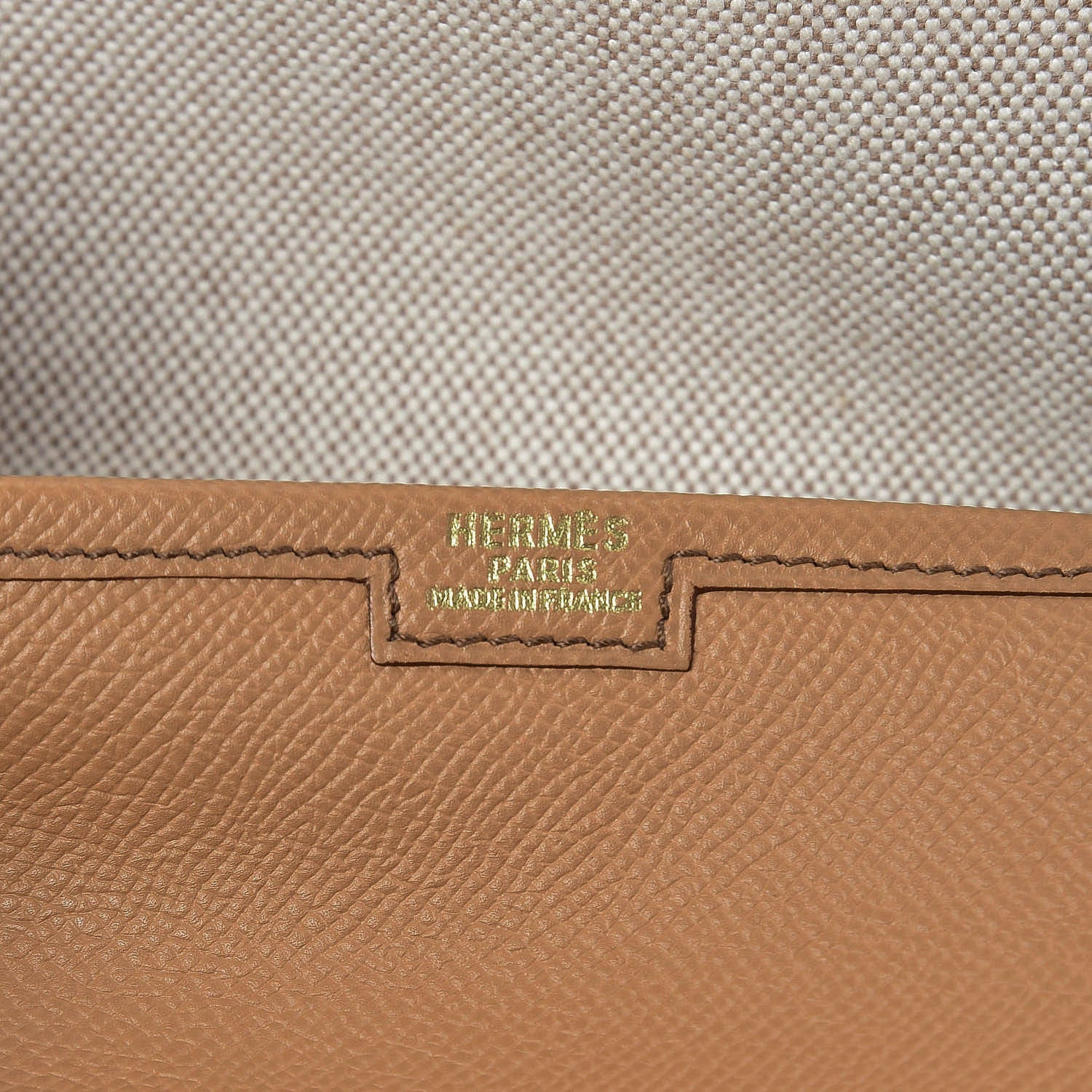 Hermes Courchevel Jige GM Clutch Gold 7 of 8