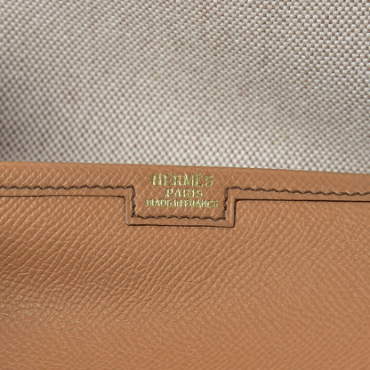 Hermes Courchevel Jige GM Clutch Gold 7 of 8