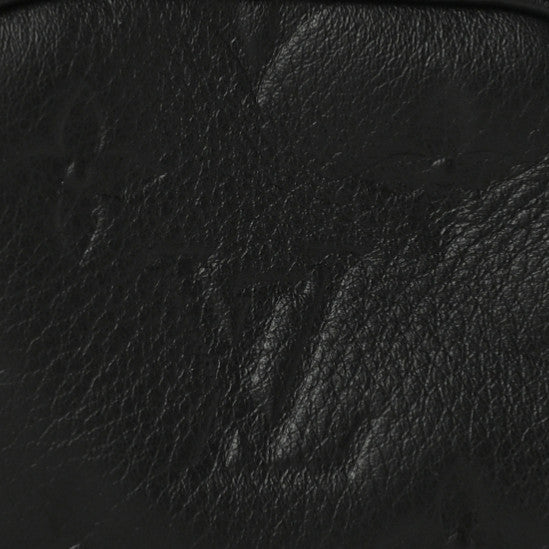 Calfskin Monogram Embossed Utility Bag Black