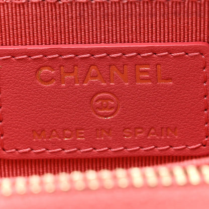 Chanel Caviar Quilted Zip Coin Purse Pink 6 of 10