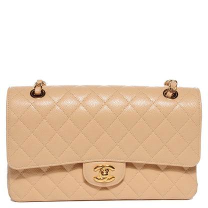 Chanel Caviar Quilted Medium Double Flap Beige Clair 1 of 9