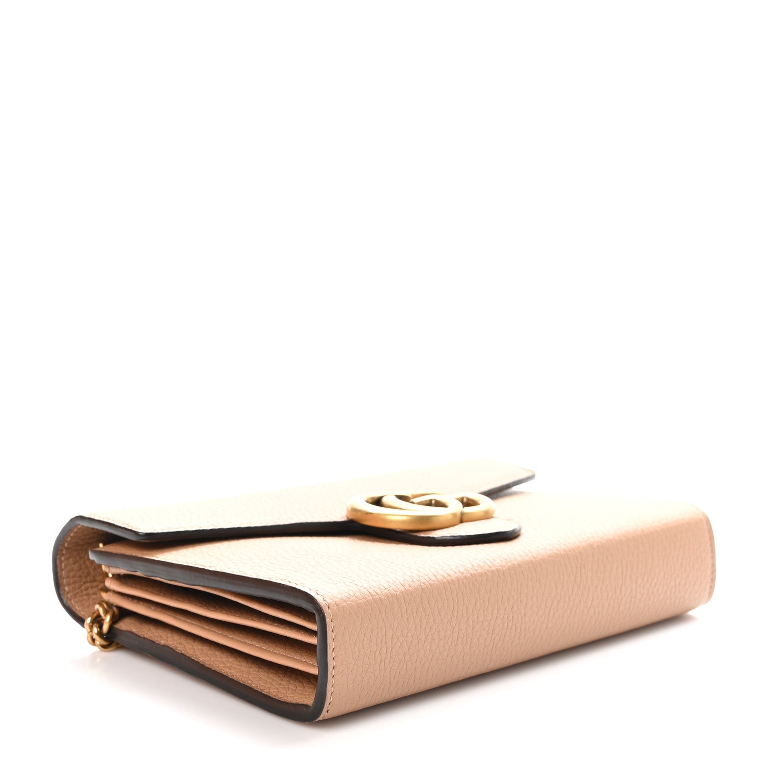 Gucci Cellarius Calfskin GG Marmont Chain Wallet Rosy Phard 4 of 11