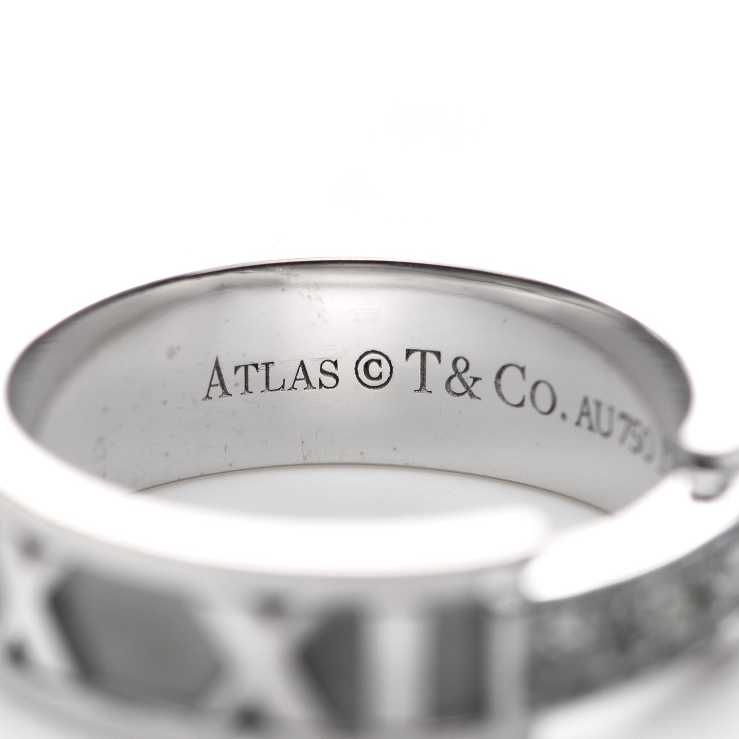 18K White Gold Diamond Atlas Ring 49 5