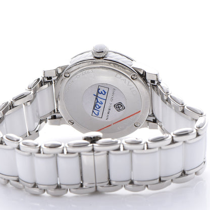 David Yurman Stainless Steel Ceramic Diamond Bezel 34mm Classic Quartz Watch White 6 of 11