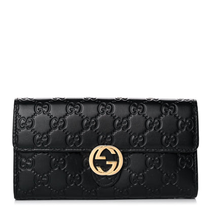 Gucci Guccissima Signature Icon Continental Wallet Black 1 of 12